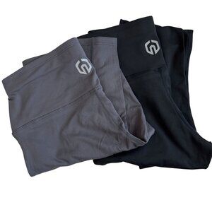 High-Waisted Women Activewear Sports Leggings With Side Pocket - Black & Gray